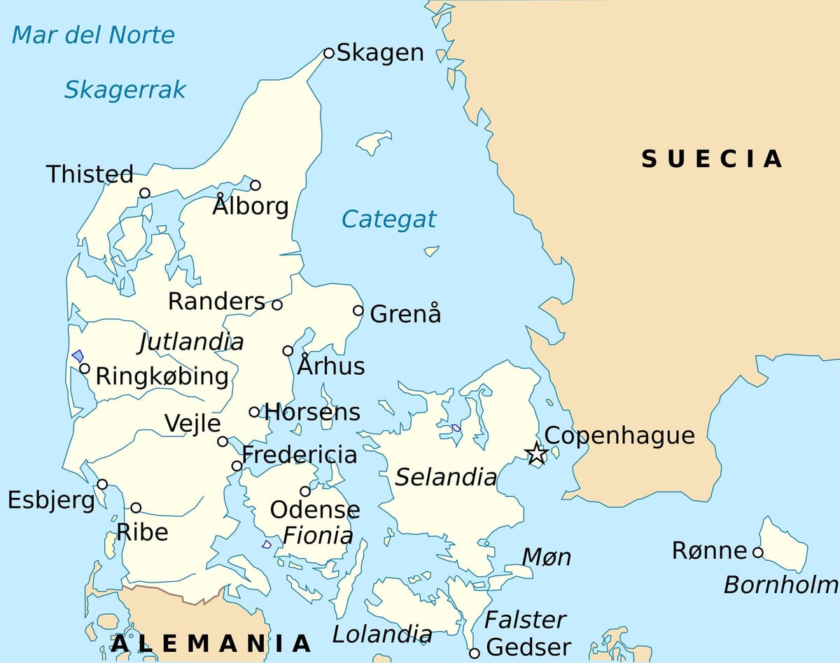 Mapa de fredericia dinamarca