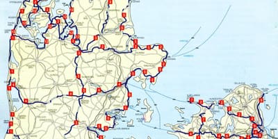 Dinamarca nacional de cicle mapa de rutes