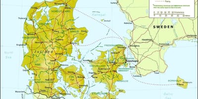 Mapa de dinamarca geografia 