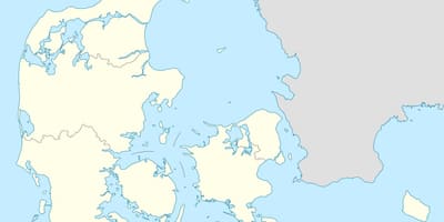 Mapa de dinamarca vector