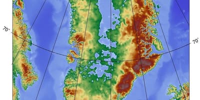 Mapa de dinamarca topogràfic