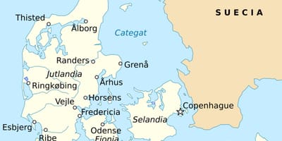 Mapa de fredericia dinamarca