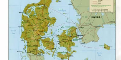 Mapa de física dinamarca